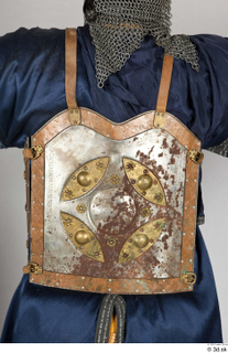  Photos Medieval Knight in plate armor 10 Blue gambeson Medieval soldier Plate armor chest armor upper body 0008.jpg